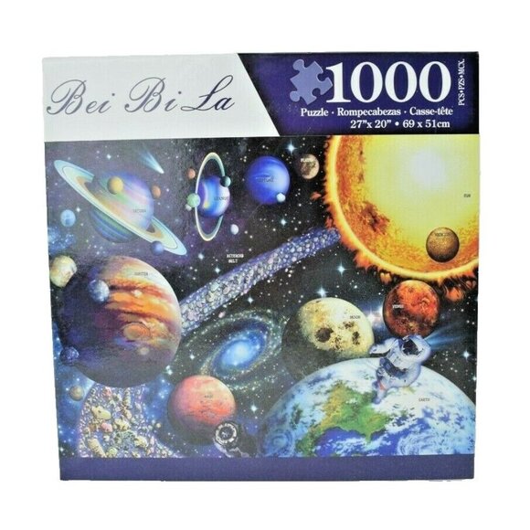 Solar System 1000 Piece Bei Bi La Sealed 27 x 20 Jigsaw Puzzle - Picture 1 of 5